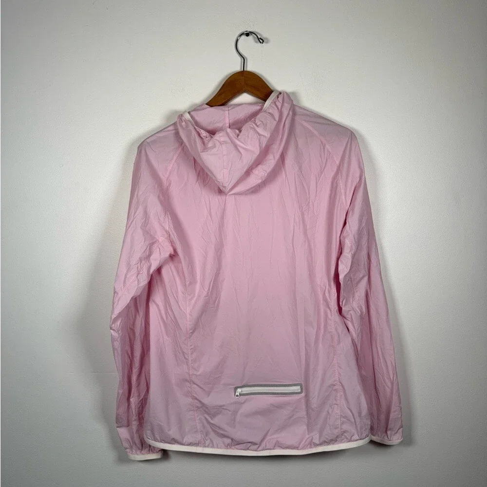 Tory Burch Sport Nylon Packable Jacket in Cotton‎ Pink with Hood
